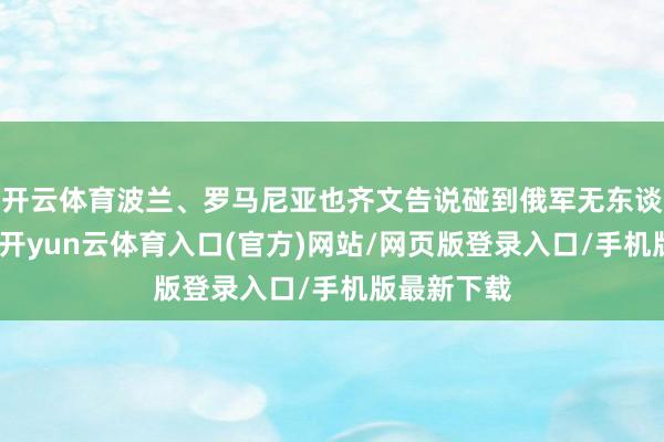 开云体育波兰、罗马尼亚也齐文告说碰到俄军无东谈主机入侵-开yun云体育入口(官方)网站/网页版登录入口/手机版最新下载