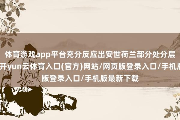 体育游戏app平台充分反应出安世荷兰部分处分层推卸职守-开yun云体育入口(官方)网站/网页版登录入口/手机版最新下载